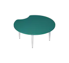 PLAYFORM 02 modulární hravé stoly, výška 520 mm, kovová podnož bílá, deska 25 mm, jezerní modrá